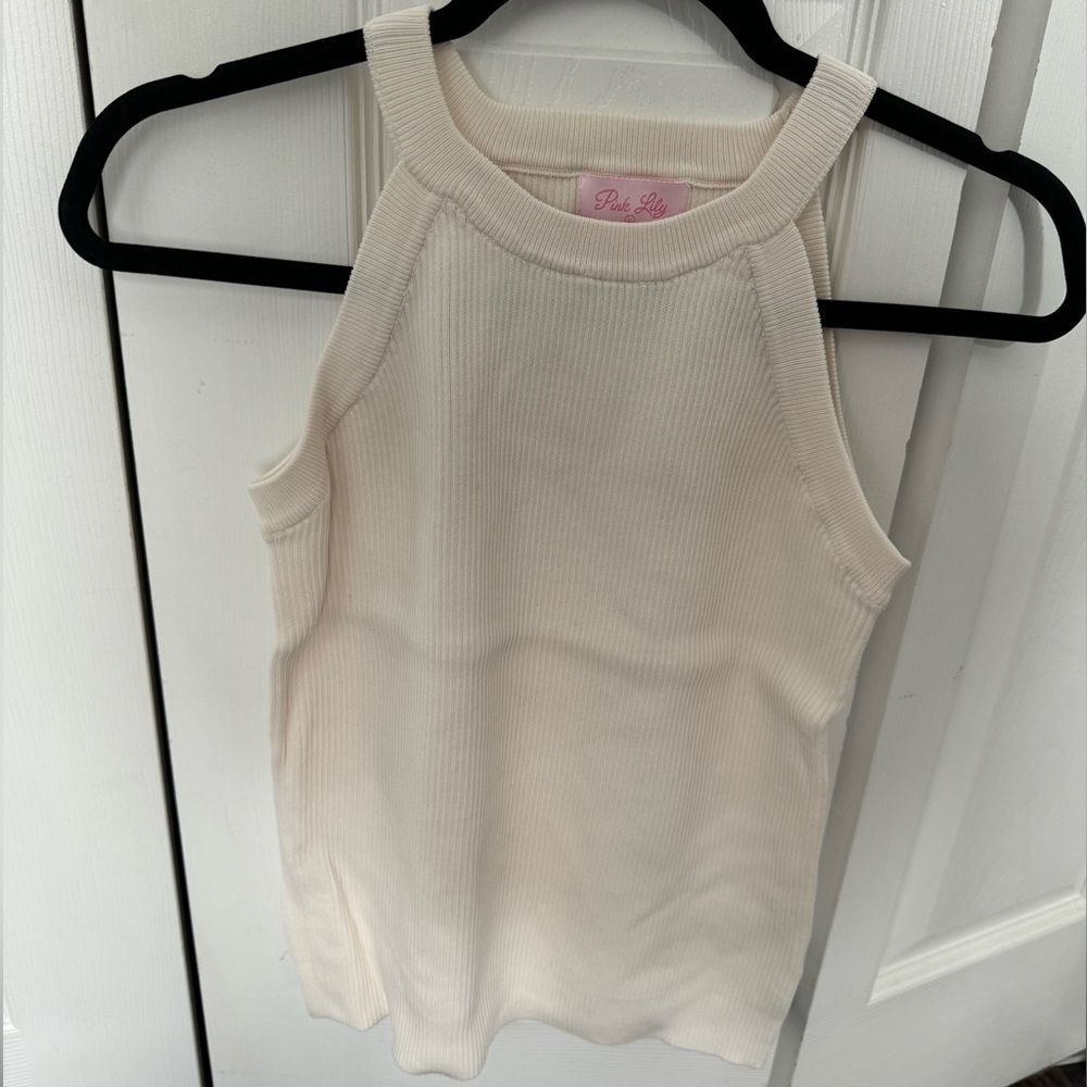 Pink lily tank top